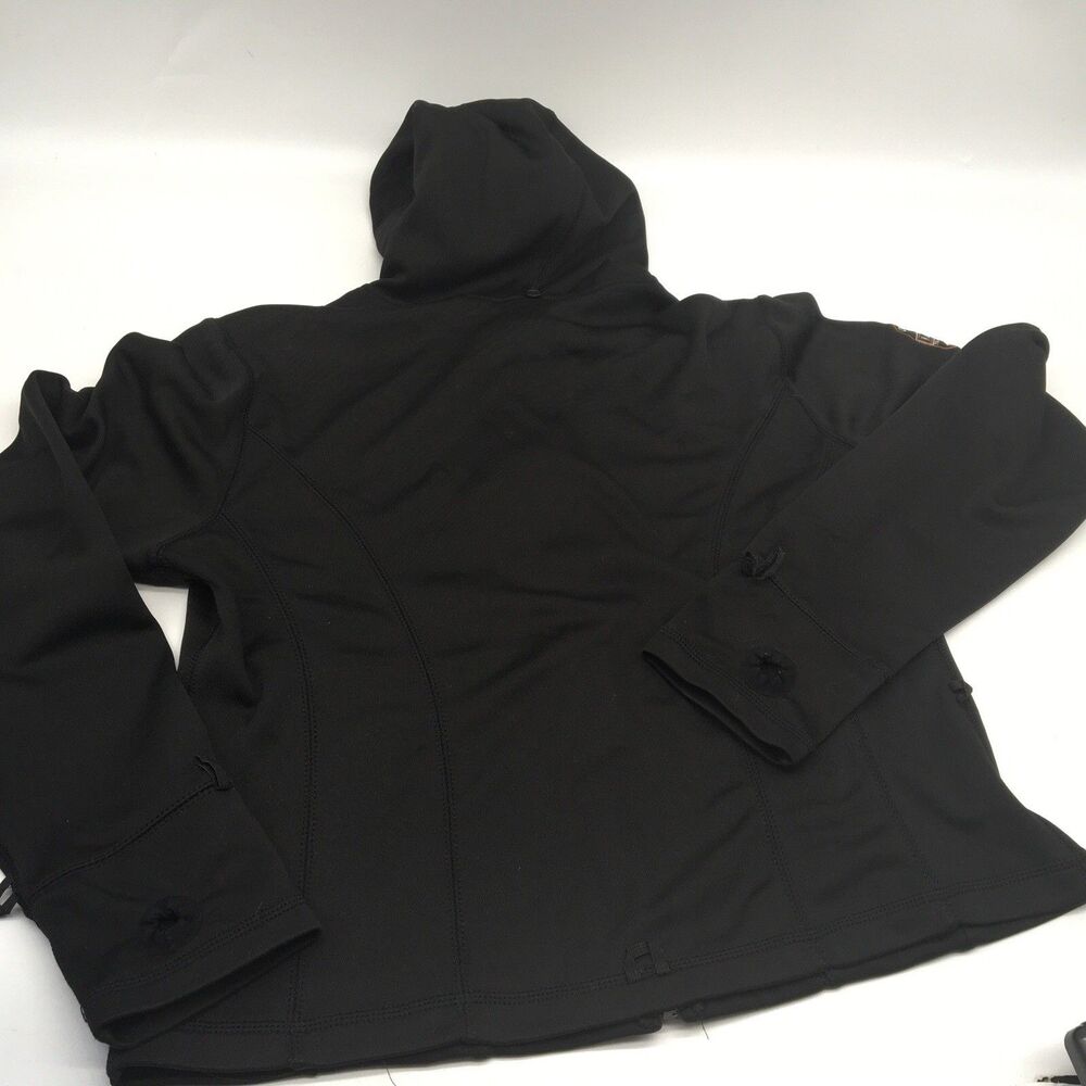 Harley Davidson Women's Hooded Jacket That Can Attach to Leather Jacket Size L - Picture 8 of 11